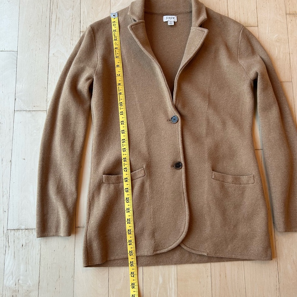 J. Crew Women’s 100% Cotton Sweater Blazer in Heather Acorn Size Small - Picture 7 of 16